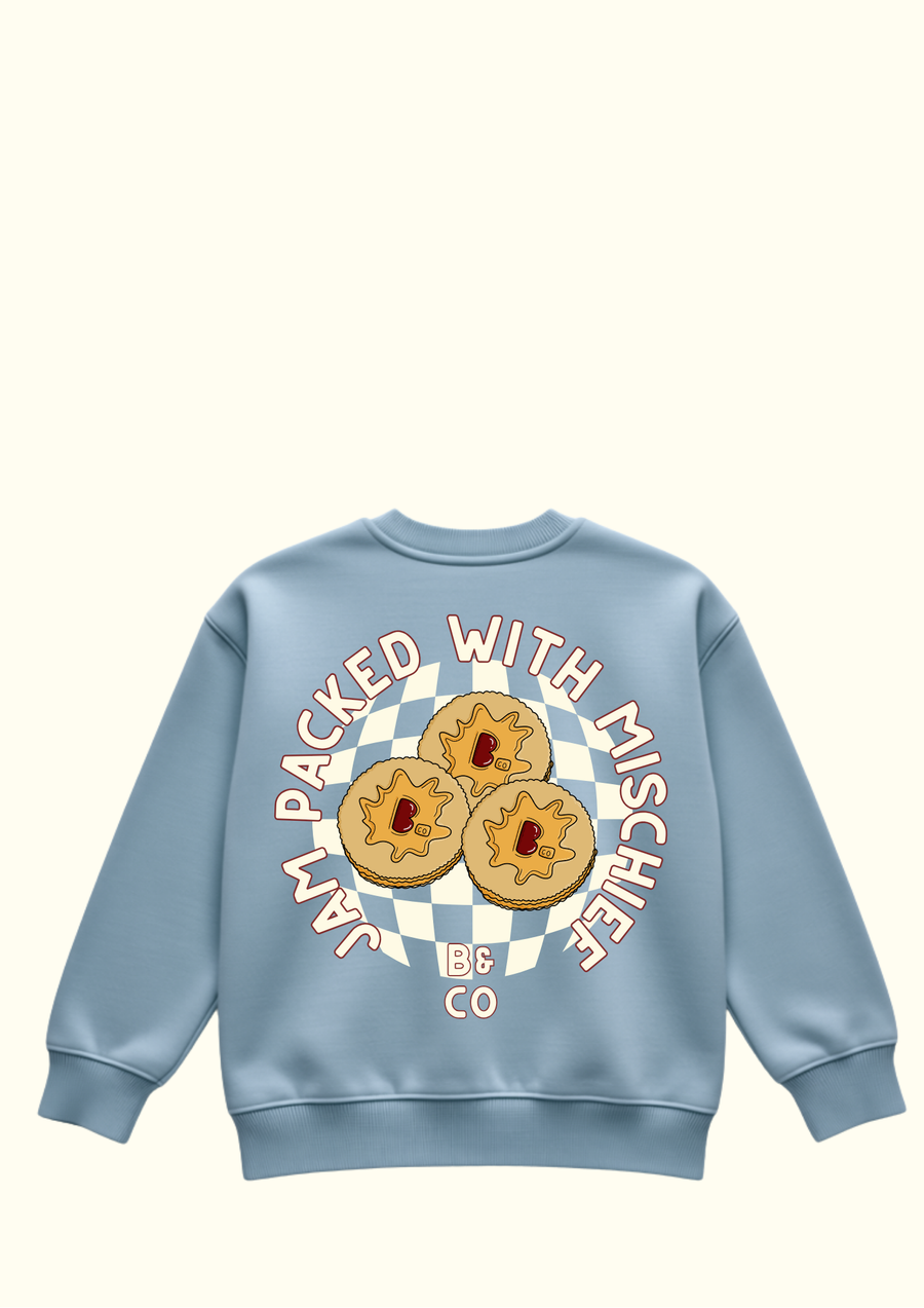 Jam Packed Sweatshirt on Blue